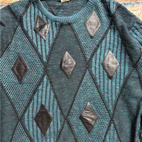 Vintage 80s St. Michael Diamonds Pullover Sweater Large - Picture 4 of 4